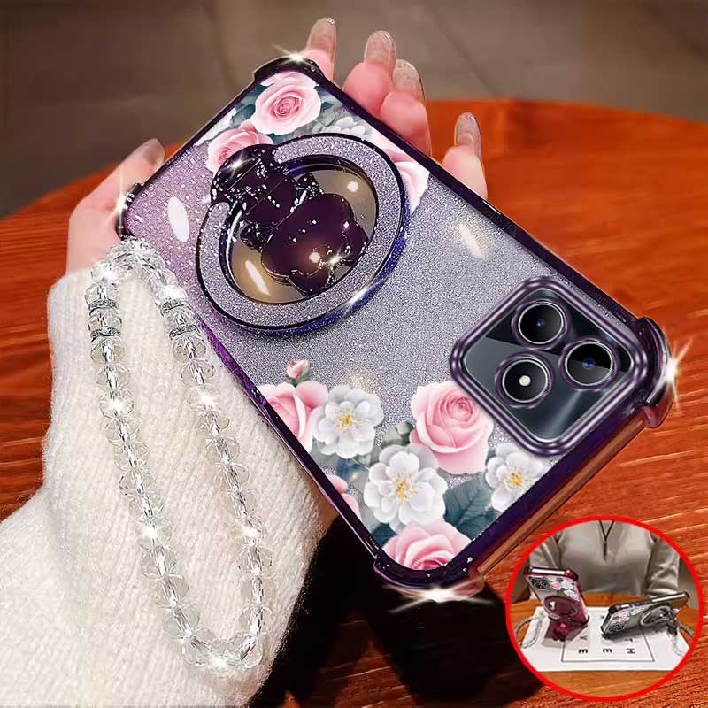 3pcs(Romantic Rose phone Case+ - Realme Note 50 评论和价格