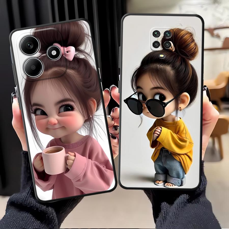 Cartoon Girl Pattern Funda Pho - Xiaomi Redmi Note 13 评论和价格