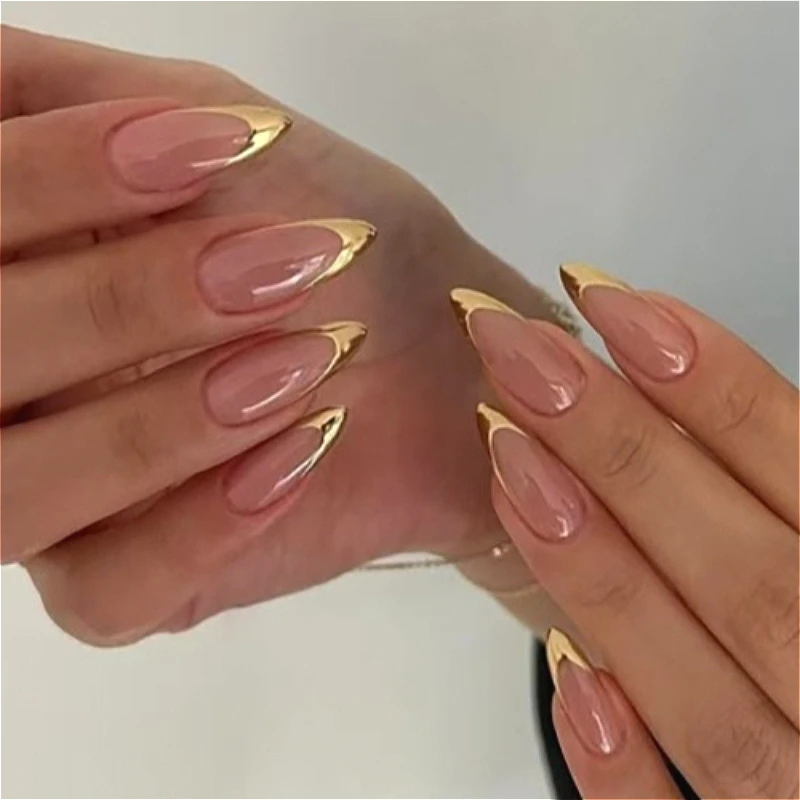 24Pcs Elegant Almond Press On  - Full Cover Adhesive 评论和价格
