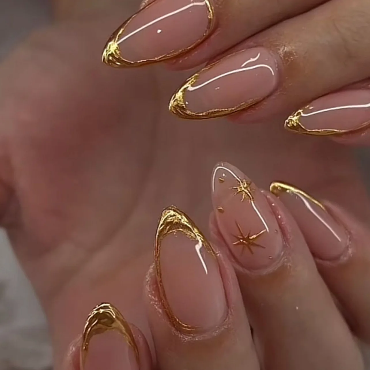 24Pcs Elegant Almond Press On  - Full Cover Adhesive 评论和价格